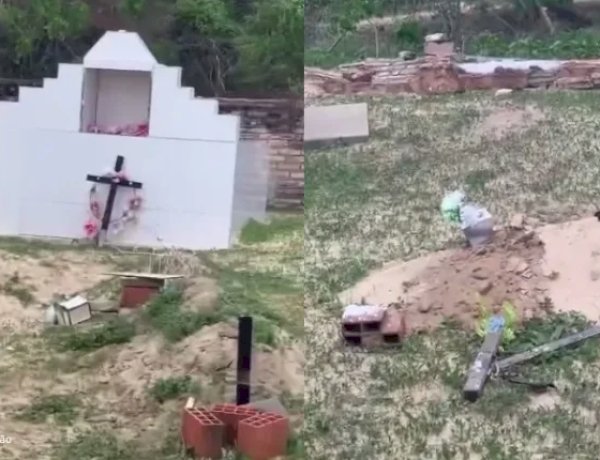 Homem é preso por violação de túmulos, lápides e sepulturas em cemitério no Ceará