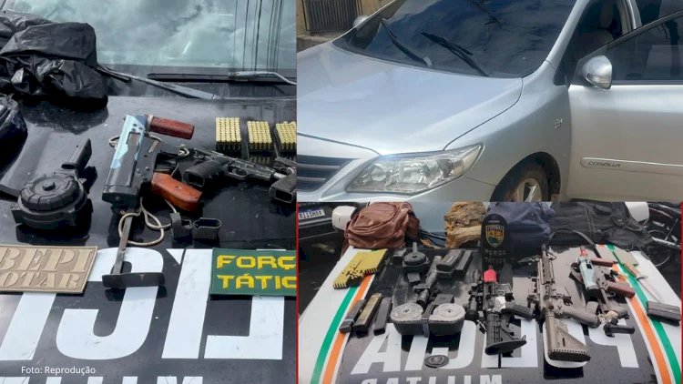 PM apreende arsenal de guerra e recupera veículo após ataque frustrado no Residencial Nova Caiçara em Sobral
