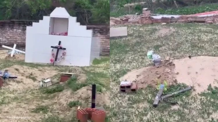 Homem é preso por violação de túmulos, lápides e sepulturas em cemitério no Ceará