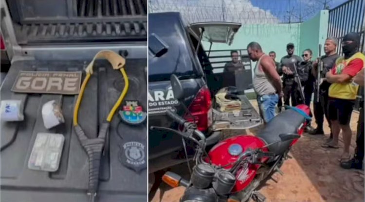 Pai é preso por usar baladeira para jogar droga para o filho em presidio no Ceará